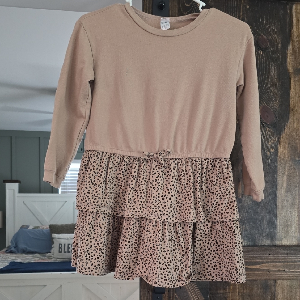 Carter's Tan Leopard Print Kids Dress